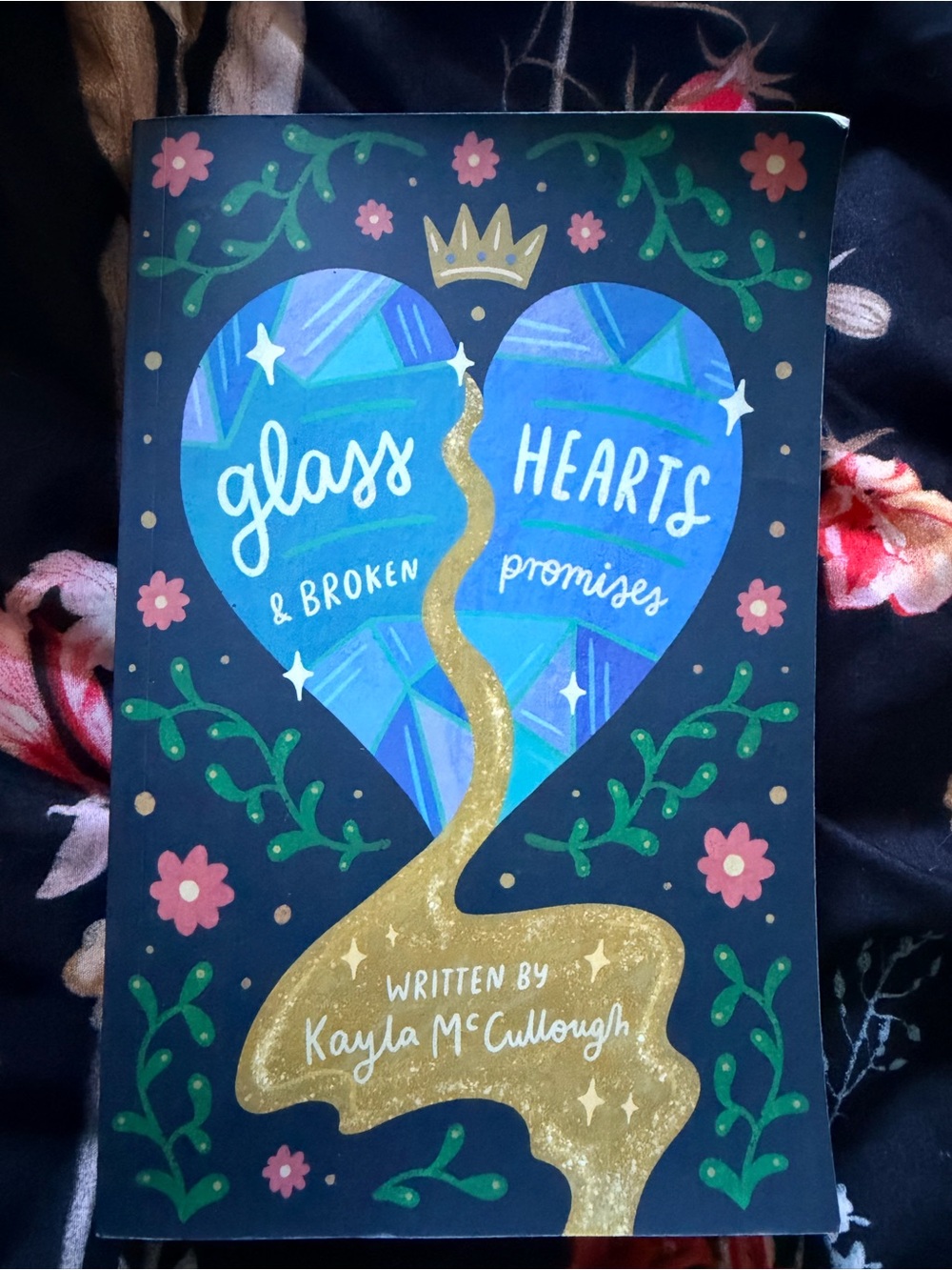 Glass Hearts & Broken Promises Hardcover - Blue & Gold Cover